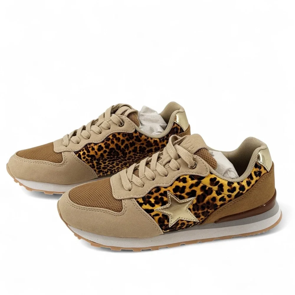 Vintage Havana Sneakers‎ Womens Size 6 Renee Wild Cheetah Star Leopard Print NEW - Picture 13 of 15